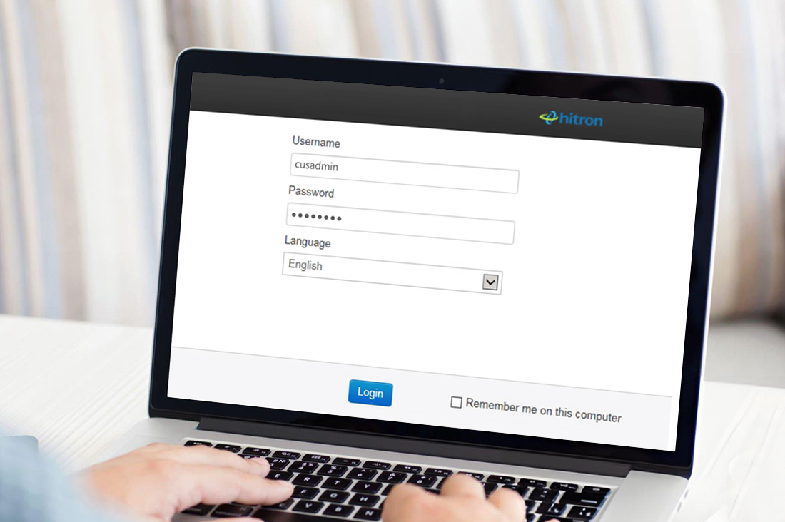 Hitron login​ using the web interface